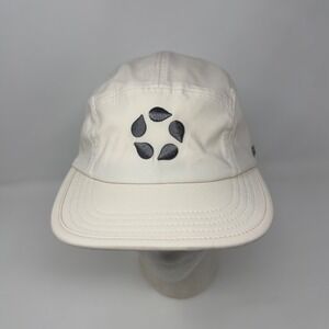 Revive 5 Panel Camper Hat Cream Off White Embroidered Logo‎ Adjustable Strapback